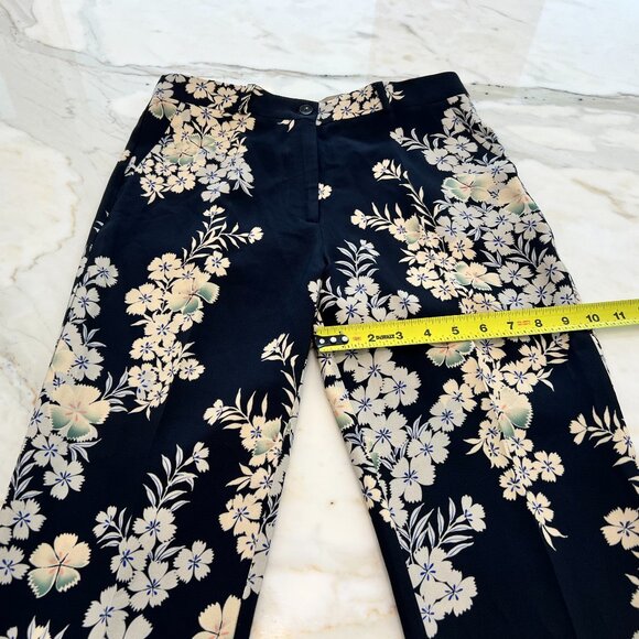 ETRO BLACK FLORAL VISCOSE PANTS SIZE IT 42 / US 8 NWOTS! - Picture 13 of 16